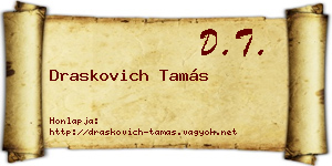 Draskovich Tamás névjegykártya
