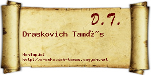 Draskovich Tamás névjegykártya