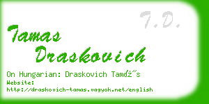 tamas draskovich business card